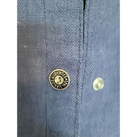 Vintage 60s 70s Levi's Jacket Button Down Navy Blue - Picture 10 of 11